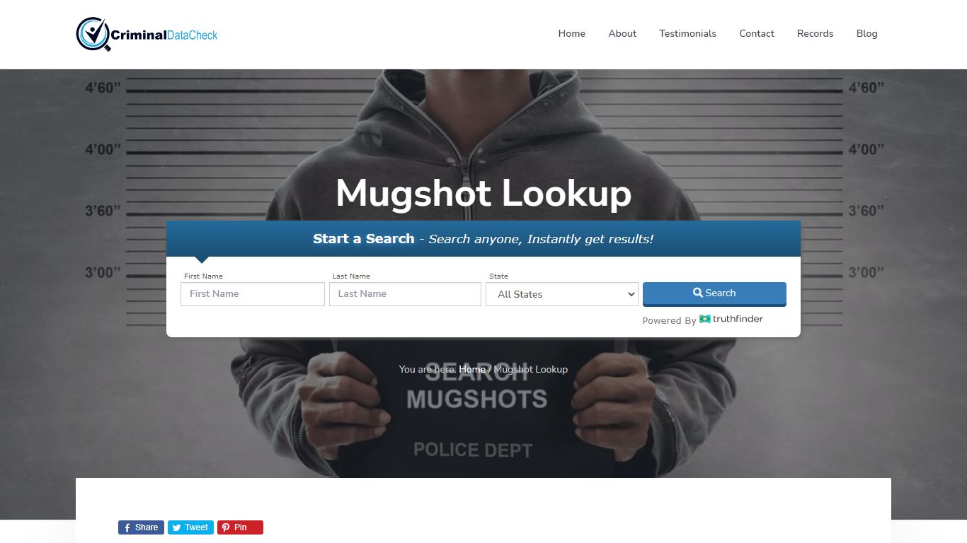 Mugshot Lookup - Find Criminal, Arrest, & Court Records Online